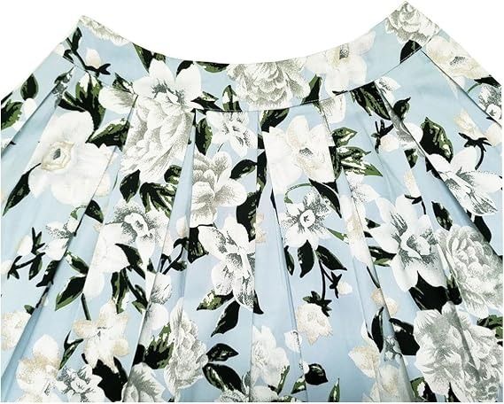 Floral Pleated Skirt